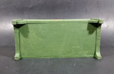 Vintage Small Wooden Green Doll Bench With Storage, 3 Little Pillows and Golden Trim Decor - Treasure Valley Antiques & Collectibles