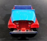 Vintage Corgi Juniors Jeep CJ-5 Red & Blue 1:36 Scale Die Cast Toy Car Vehicle - Treasure Valley Antiques & Collectibles