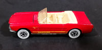 1991 Hot Wheels 1965 Ford Mustang Convertible Dark Red WW Die Cast Toy Car Vehicle - Opening Hood - Treasure Valley Antiques & Collectibles