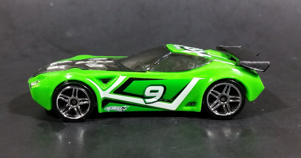 2009 Hot Wheels Track Stars Nerve Hammer Bright Green #9 Die Cast Toy Car Vehicle