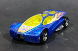 2005 Hot Wheels Track Aces Sling Shot Blue Yellow Orange 00 Die Cast Toy Car Vehicle - Treasure Valley Antiques & Collectibles