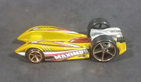 2009 Hot Wheels Duel Fueler Yellow Metalflake Mustard Die Cast Toy Car Vehicle