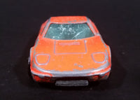 1970s Corgi Juniors Ford GT 70 Orange Die Cast Toy Car Vehicle - Opening Hood Rear Mounted Engine - Treasure Valley Antiques & Collectibles