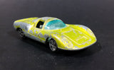 Vintage 1970s TinToys W.T. 240 Porsche Yellow Green Die Cast Toy Sports Car Vehicle - Hong Kong - Treasure Valley Antiques & Collectibles
