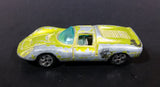 Vintage 1970s TinToys W.T. 240 Porsche Yellow Green Die Cast Toy Sports Car Vehicle - Hong Kong - Treasure Valley Antiques & Collectibles