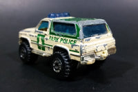 1996 Matchbox 4x4 Chevy Blazer Park Police Truck SUV Tan & Green Die Cast Toy Car Vehicle - Treasure Valley Antiques & Collectibles