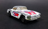 1982 Matchbox 1962 Chevrolet Corvette #39 White w/ Red Blue Flames Die Cast Toy Car Vehicle - Treasure Valley Antiques & Collectibles