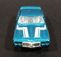 2010 Hot Wheels Muscle Mania 1969 Pontiac Firebird T/A Metalflake Aqua Blue Die Cast Toy Car Vehicle - Treasure Valley Antiques & Collectibles