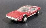Rare Vintage PlayArt Lamborghini Marzal w/ Hub caps (1 missing) Maroon Red Die Cast Toy Car Vehicle - Treasure Valley Antiques & Collectibles
