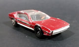 Rare Vintage PlayArt Lamborghini Marzal w/ Hub caps (1 missing) Maroon Red Die Cast Toy Car Vehicle - Treasure Valley Antiques & Collectibles