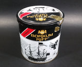 Vintage Borkum Riff Bourbon Whiskey 12 oz Pipe Tobacco Tin - Empty - Treasure Valley Antiques & Collectibles