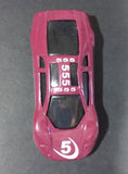 Summer Marz Karz "555" Maroon Burgundy Die Cast Plastic Bottom Race Car Vehicle - Treasure Valley Antiques & Collectibles