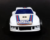 Vintage Martini Porsche #8 White Pullback Friction Race Car Die Cast Toy Vehicle - Made in Hong Kong - Treasure Valley Antiques & Collectibles