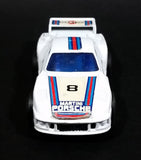 Vintage Martini Porsche #8 White Pullback Friction Race Car Die Cast Toy Vehicle - Made in Hong Kong - Treasure Valley Antiques & Collectibles