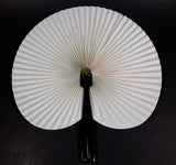 Vintage Shanghai Arts & Crafts Folding Hand Fan w/ Red and Yellow Floral - Peoples Republic of China - Treasure Valley Antiques & Collectibles