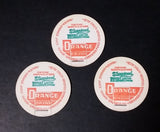 3 Vintage Silverwood Dairies Orange Drink Milk Bottle Caps - Treasure Valley Antiques & Collectibles