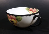 Antique Unmarked Black Trim Yellow Pansy Tea Cup & Saucer - Treasure Valley Antiques & Collectibles