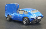 1970s Corgi Juniors Whizzwheels Jaguar E-Type 2+2 Blue Die Cast Toy Car Vehicle with Opening Hood - Treasure Valley Antiques & Collectibles