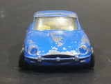 1970s Corgi Juniors Whizzwheels Jaguar E-Type 2+2 Blue Die Cast Toy Car Vehicle with Opening Hood - Treasure Valley Antiques & Collectibles