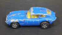 1970s Corgi Juniors Whizzwheels Jaguar E-Type 2+2 Blue Die Cast Toy Car Vehicle with Opening Hood - Treasure Valley Antiques & Collectibles