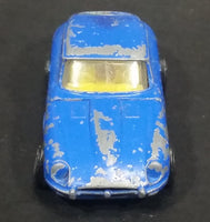 1970s Corgi Juniors Whizzwheels Jaguar E-Type 2+2 Blue Die Cast Toy Car Vehicle with Opening Hood - Treasure Valley Antiques & Collectibles