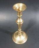 Vintage Solid Brass Three Part 7" Tall Thin Heavy Candle Holder - Made in India - Treasure Valley Antiques & Collectibles