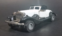 Vintage Yatming 1930s Cadillac V16 Coupe White w/ Black Top Die Cast Friction Toy Classic Car Vehicle - Treasure Valley Antiques & Collectibles