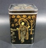 Vintage Lipton's Tea The Most Delicious The World Produces Asian Ladies Black & Gold Tin - Treasure Valley Antiques & Collectibles