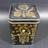Vintage Lipton's Tea The Most Delicious The World Produces Asian Ladies Black & Gold Tin - Treasure Valley Antiques & Collectibles