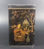Vintage Lipton's Tea The Most Delicious The World Produces Asian Ladies Black & Gold Tin - Treasure Valley Antiques & Collectibles