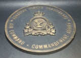 Vintage Canadian Forces Canadiennes Air Command Commandement Aérien Round Chalkware Military Plaque - Treasure Valley Antiques & Collectibles