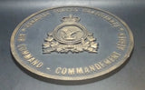 Vintage Canadian Forces Canadiennes Air Command Commandement Aérien Round Chalkware Military Plaque - Treasure Valley Antiques & Collectibles