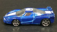 2013 Hot Wheels Ferrari FXX Blue with White Stripe Die Cast Toy Dream Car Vehicle - Treasure Valley Antiques & Collectibles