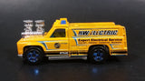 2010 Hot Wheels City Works HW Electric Truck Rescue Ranger Dark Yellow Die Cast Toy Car Vehicle w/ Blown Motor