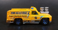 2010 Hot Wheels City Works HW Electric Truck Rescue Ranger Dark Yellow Die Cast Toy Car Vehicle w/ Blown Motor - Treasure Valley Antiques & Collectibles