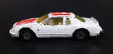 1980s Yatming Ford Thunderbird White 19 Red Flames No. 1033 Die Cast Toy Car Vehicle - Made in Thailand - Treasure Valley Antiques & Collectibles