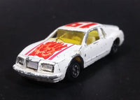 1980s Yatming Ford Thunderbird White 19 Red Flames No. 1033 Die Cast Toy Car Vehicle - Made in Thailand - Treasure Valley Antiques & Collectibles