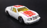 1980s Yatming Ford Thunderbird White 19 Red Flames No. 1033 Die Cast Toy Car Vehicle - Made in Thailand - Treasure Valley Antiques & Collectibles