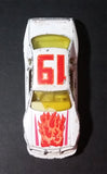 1980s Yatming Ford Thunderbird White 19 Red Flames No. 1033 Die Cast Toy Car Vehicle - Made in Thailand