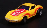 Rare Vintage Yatming Chevrolet Corvette Turbo Yellow Die Cast Toy Pullback Friction Car Vehicle - Treasure Valley Antiques & Collectibles