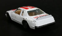 1980s Yatming Ford Thunderbird White 19 Red Flames No. 1033 Die Cast Toy Car Vehicle - Made in Thailand - Treasure Valley Antiques & Collectibles