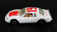 1980s Yatming Ford Thunderbird White 19 Red Flames No. 1033 Die Cast Toy Car Vehicle - Made in Thailand - Treasure Valley Antiques & Collectibles