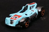 2006 Hot Wheels First Editions Med-Evil Light Blue Die Cast Toy Race Car Vehicle - Treasure Valley Antiques & Collectibles