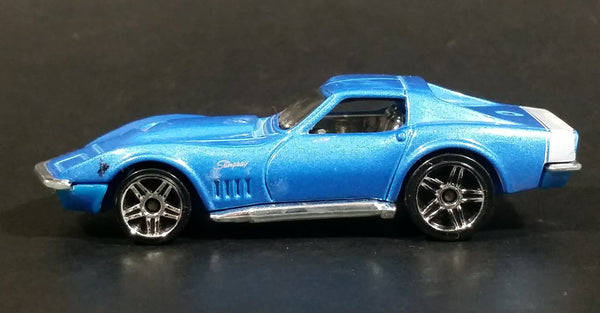 2009 Hot Wheels Dream Garage '69 Corvette Stingray Blue Die Cast Toy Muscle Car Vehicle