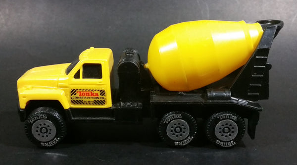 1990 Tonka CC-2571 Cement Mixer Truck Yellow Plastic Toy Car Construction Equipment Machinery Vehicle - Treasure Valley Antiques & Collectibles