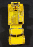 Vintage 1980s Majorette Movers Crane Truck Yellow #283 1/100 Die Cast Metal Toy Construction Equipment Vehicle - Treasure Valley Antiques & Collectibles