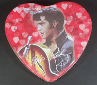 2002 Russell Stover Pink and Red Heart Shaped Elvis Presley Assorted Chocolates Tin Container - Treasure Valley Antiques & Collectibles