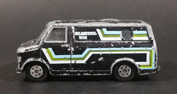 Vintage Yatming Delightful Van Black w/ Graphics Die Cast Toy Car Vehicle No. 899 - Treasure Valley Antiques & Collectibles