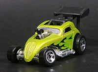 2009 Hot Wheels Modified Rides Fiat 500c Satin Green Turbo Flame Die Cast Toy Race Car Vehicle