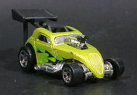 2009 Hot Wheels Modified Rides Fiat 500c Satin Green Turbo Flame Die Cast Toy Race Car Vehicle